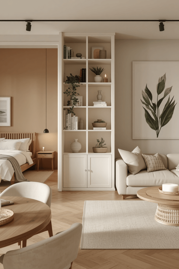 4. Open Shelving Room Divider