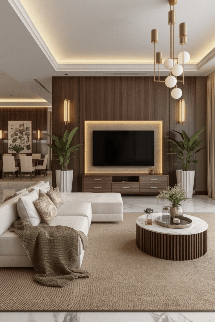 4. Walnut Media Console
