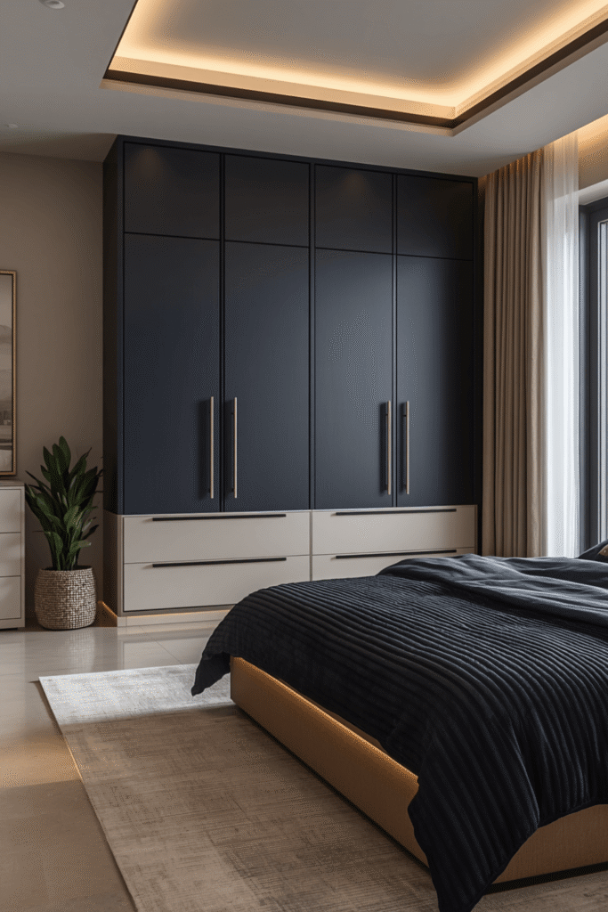 7. Navy Blue Bedroom