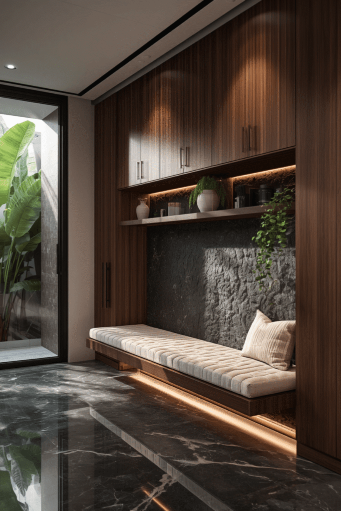 Wood Mudroom Design Choosing Your Tone