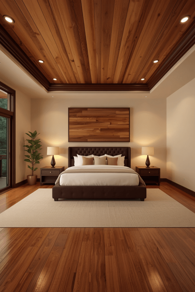 Wood Panel Bedroom Walls for Texture and Warmth