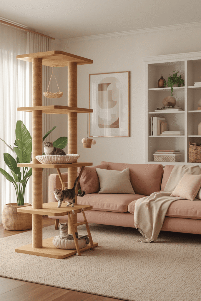 Wooden Cat Tree Options for a Natural, Warm Look